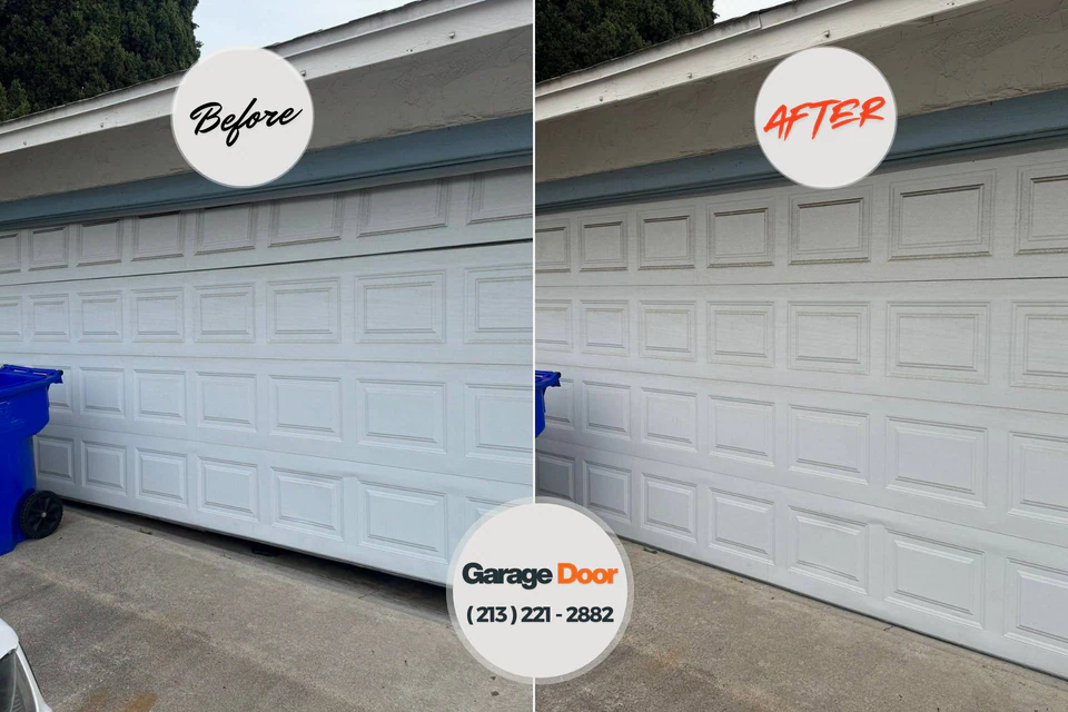 Before and after: garage door repair North Lakeville, MA